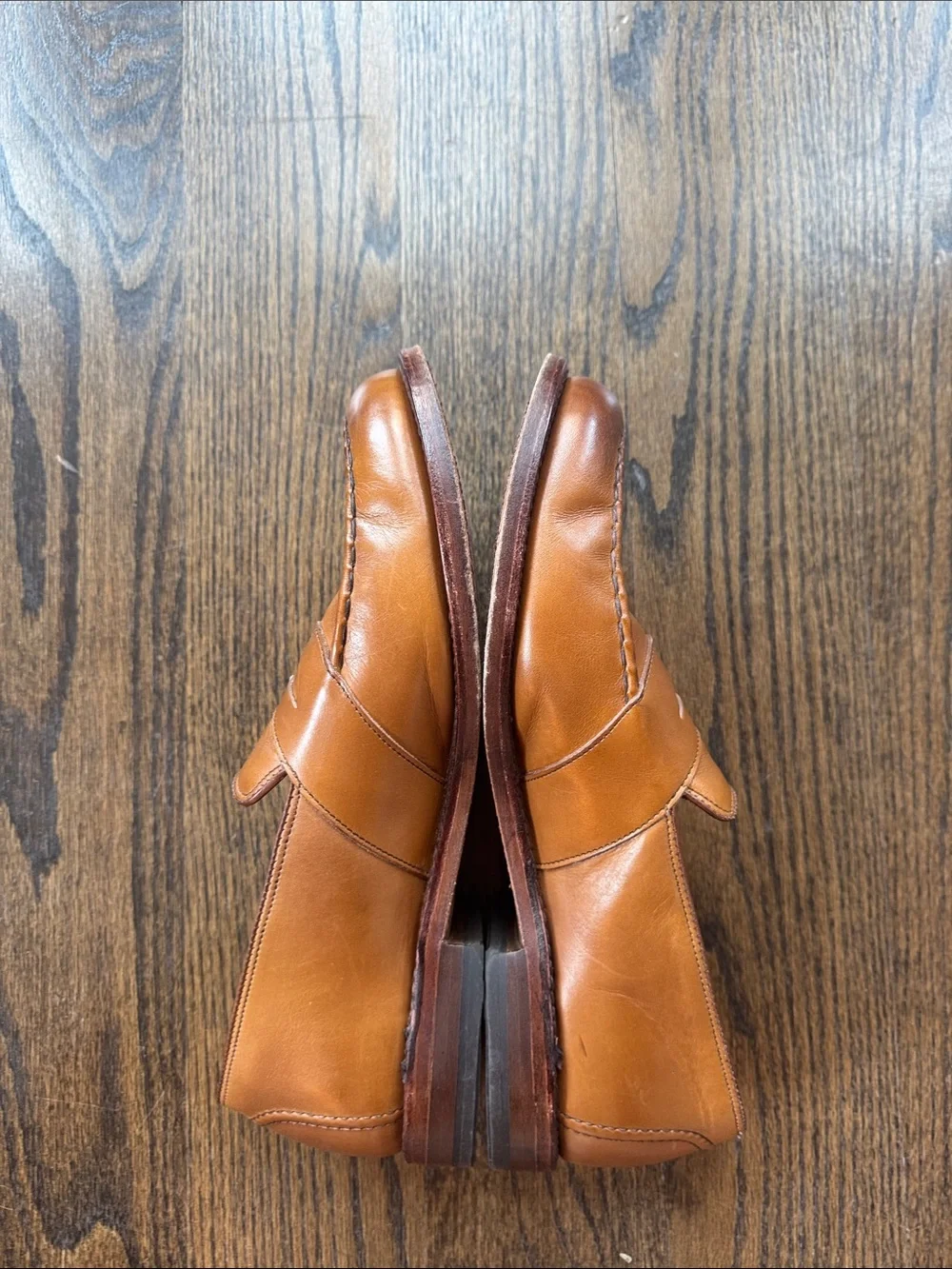 Allen Edmonds Cognac Leather Penny Loafers